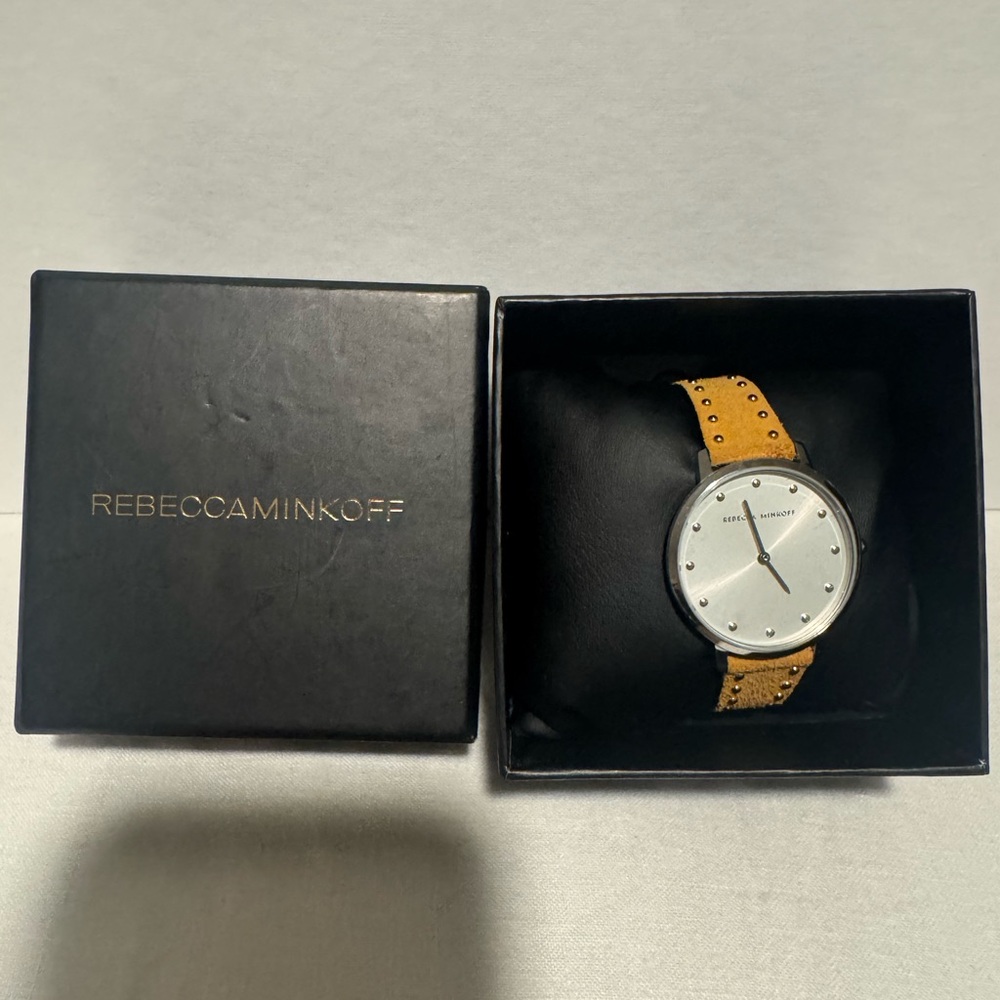 Rebecca Minkoff Studded Suede Watch
